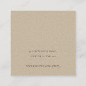 Elegant Soft Aqua Blue Gold Waterverf Beachy Vierkante Visitekaartje (Achterkant)