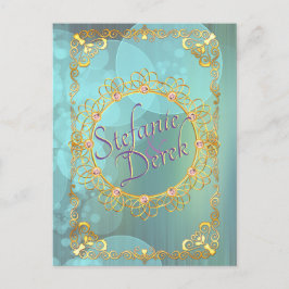 Elegant Soft Blauwgroen Bubbles Briefkaart