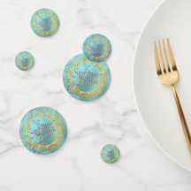 Elegant Soft Blauwgroen Bubbles
