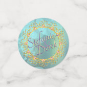 Elegant Soft Blauwgroen Bubbles Confetti (Kleine voorkant)