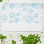 Elegant Soft Blue Dandelion Theedoek (Gevouwen)