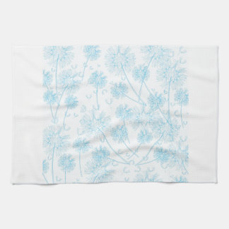 Elegant Soft Blue Dandelion Theedoek