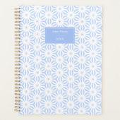 Elegant Soft Blue Geometric  Planner (Voorkant)
