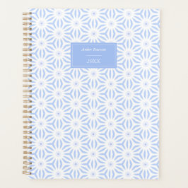 Elegant Soft Blue Geometric  Planner