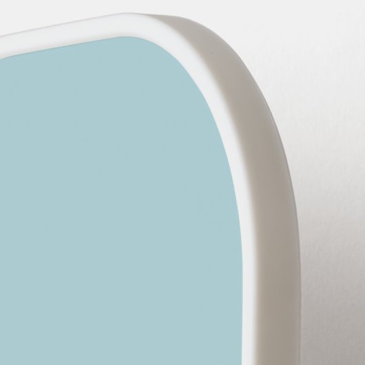 Elegant Soft Blue Minimumnaam en Monogram Pickleball Paddle (Links Detail)