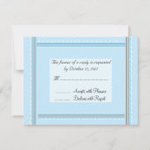 Elegant Soft Blue Wedding Reply RSVP Kaartje (Voorkant)