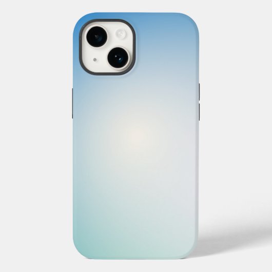 Elegant Soft Blue & White Ombre  Case-Mate iPhone Case (Achterkant)