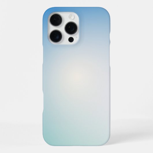  Elegant Soft Blue & White Ombre  iPhone Hoesje (Achterkant)