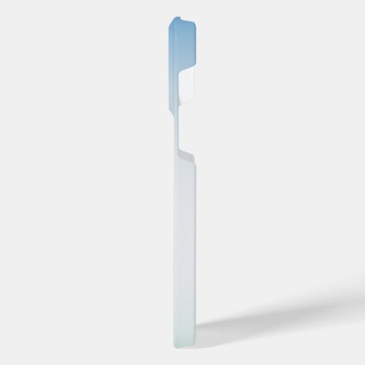  Elegant Soft Blue & White Ombre  iPhone Hoesje (Linkerkant)