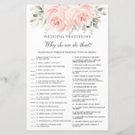 Elegant Soft Blush Floral Wedding Traditional Game<br><div class="desc">Druk op de knop Aanpassen om teksten te bewerken, maak de stijl en plaatsing van de teksten verder opnieuw in elkaar en maak deze op. Overeenkomende objecten in de winkel! Antwoordsleutel: 1.L 2.P 3.E 4.N 5.B 6.A 7.G 8.M 9.O 10.H 11.D 12.C 13.J 14.K 15.F 16.R 17.I 18.Q, c) Happy...</div>