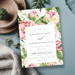 Elegant Soft Blush Peony Floral Waterverf Wedding Kaart<br><div class="desc">Als u nog meer aanpassingen nodig hebt,  kunt u mij op yellowfebstudio@gmail.com</div>