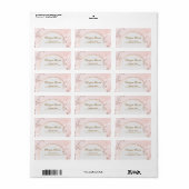 Elegant Soft Blush Pink Cherry Blossom Address  Etiket (Full Sheet)