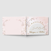 Elegant Soft Blush Pink Cherry Blossom Wedding Gastenboek (Volledig)