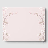 Elegant Soft Blush Pink Cherry Blossom Wedding Gastenboek (Achterkant)
