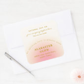Elegant Soft Blush Pink Gold Ombre Candle Label (Envelop)