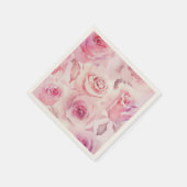 Elegant Soft Blush Pink Rose Floral, boho Love Servet (Hoek)