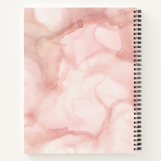 Elegant Soft Blush Roze Pastel Notitieboek Journal (Achterkant)