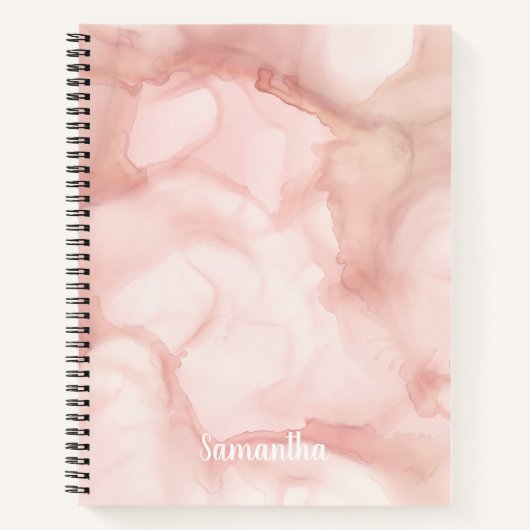 Elegant Soft Blush Roze Pastel Notitieboek Journal (Voorkant)