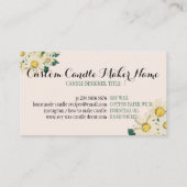 Elegant Soft Candle Soy Wax Homemade daisy Visitekaartje (Achterkant)