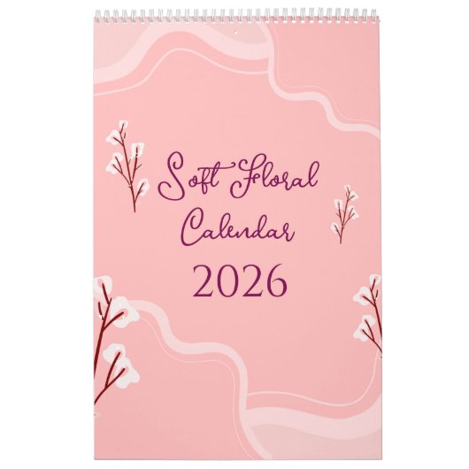 Elegant Soft Floral Aesthetic Kalender (Hoes)
