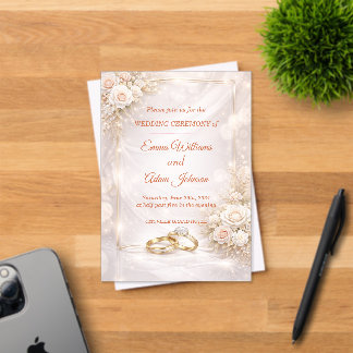 Elegant Soft Floral Wedding Invitation Acryl Uitnodigingen