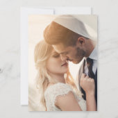 Elegant Soft Focus Custom Photo Portrait Wedding Kaart (Achterkant)