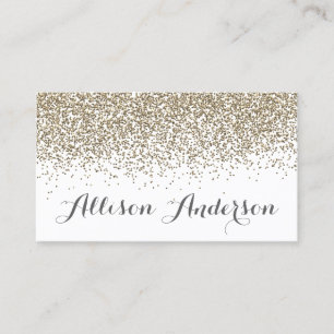 Elegant Soft Gold Glitter Visitekaartjes