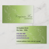 Elegant Soft Green Salon of Spa Visitekaartje (Voorkant / Achterkant)