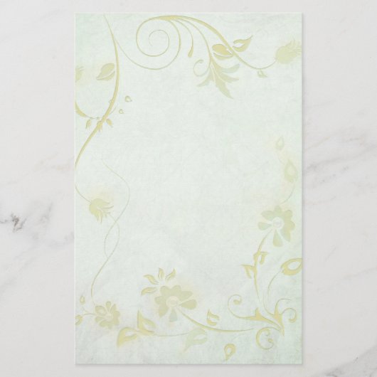 Elegant Soft Green Vintage Wedding Briefpapier (Voorkant)