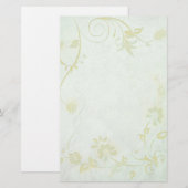 Elegant Soft Green Vintage Wedding Briefpapier (Voorkant / Achterkant)