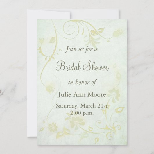 Elegant Soft Green  Vrijgezellenfeest Kaart (Voorkant)