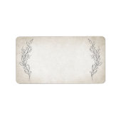 Elegant Soft Leaves Script Weddenschap Etiket (Voorkant)