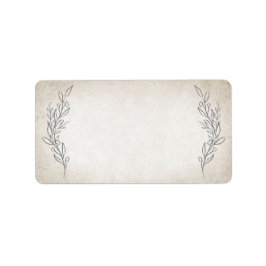 Elegant Soft Leaves Script Weddenschap Etiket