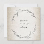 Elegant Soft Leaves Script Weddenschap Kaart (Achterkant)