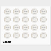 Elegant Soft Leaves Script Weddenschap Ronde Sticker (Vel)