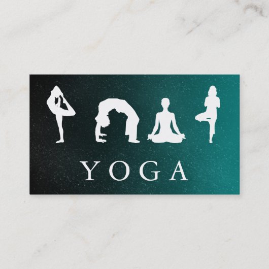 Elegant Soft Logo Yoga Healing Health Visitekaartje (Voorkant)