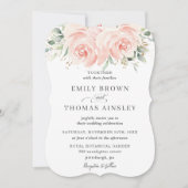 Elegant Soft Pastel Blush Floral Rozen Weddenschap Kaart (Voorkant)