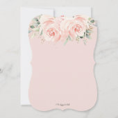 Elegant Soft Pastel Blush Floral Rozen Weddenschap Kaart (Achterkant)