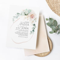 Elegant Soft Pastel Flowers Boho Botanical Wedding