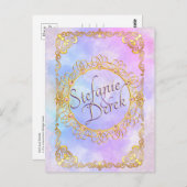 Elegant Soft Pastel & Gold Briefkaart (Voorkant / Achterkant)