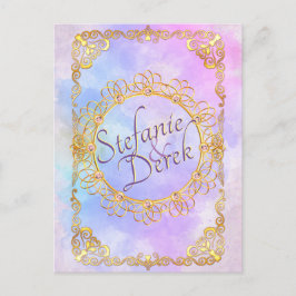 Elegant Soft Pastel & Gold Briefkaart