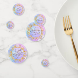 Elegant Soft Pastel & Gold Confetti