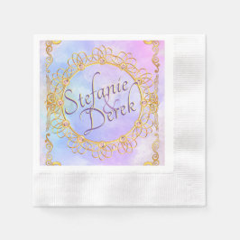 Elegant Soft Pastel & Gold Servet