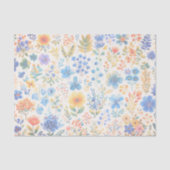 Elegant Soft Pastel Watercolor Botanical Tissuepapier (Voorkant)