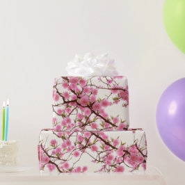 Elegant Soft Pink Cherry Blossom Florals Cadeaupapier