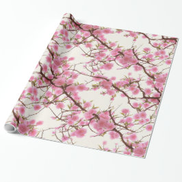 Elegant Soft Pink Cherry Blossom Florals Cadeaupapier