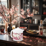 Elegant Soft Pink Cherry Blossom Florals Wrapping Theepot<br><div class="desc">Elegante Sakura Blossom Porseleinen Theepot - Serene Roze Bloemenelegantie Verwen je theetijden met de delicate schoonheid van onze Sakura Blossom Porseleinen Theepot. Deze theepot is versierd met zacht roze kersenbloesems en brengt een vleugje lenteplezier in huis. Perfect voor de maan nieuwjaarsviering of als een verfijnd keukenaccent, zijn heldere witte porseleinen...</div>