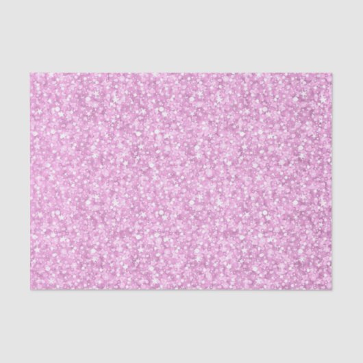 Elegant Soft Pink Faux Glitter & Sparkles Tissuepapier (Voorkant)