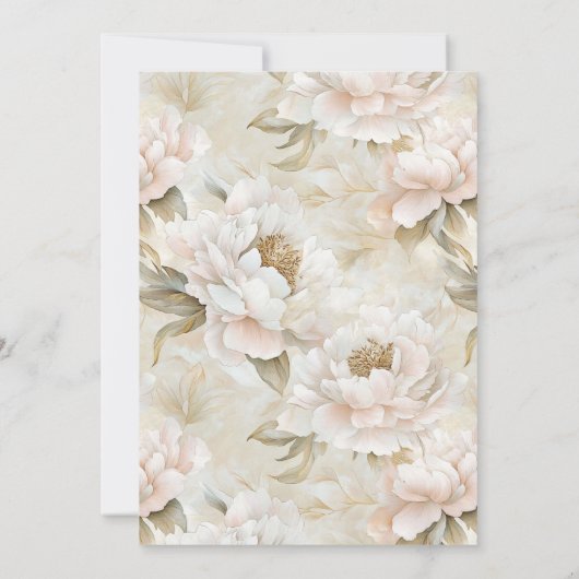 Elegant Soft Pink Ivory Peony 99th Birthday  Kaart (Achterkant)