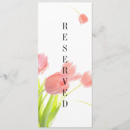 Elegant Soft Pink Tulips Reserved Sign Menu